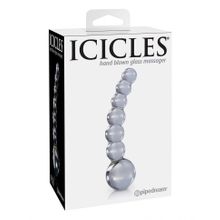 Прозрачный стеклянный стимулятор Icicles №66 - 12 см. (241692)