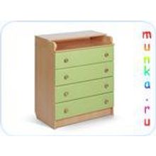 Комод Мебеком (80 4-ящика) бук салатовый