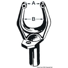 Osculati Уключина из черного полиамида, 34.437.00