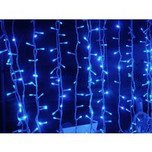 Занавес светодиодный уличный, 3*2,5м 480 ламп LED, прозрач.пров,Цвет свечения Синий,4 режима,(можно соединять).