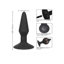 Расширяющаяся анальная пробка со съемным шлангом Medium Silicone Inflatable Plug - 10,75 см. (204547)