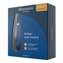 Синий клиторальный стимулятор Womanizer Premium 2 (248066)