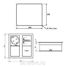 Блок розеток Asa Versa Hit Dual матовый черный (06015F00007)