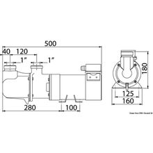Osculati Самовсасывающий одновинтовой электрический насос CEM Sbr из бронзы, 50.229.24