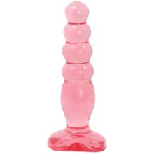 Розовая анальная пробка Crystal Jellies 5  Anal Delight - 14 см. (1575)