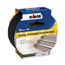 39293 Клейкая лента противоскольжения UNIBOB 50мм*5м черная (6 24)