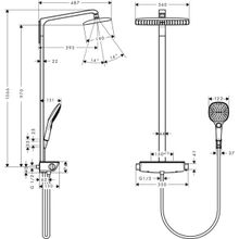 Душевая система Hansgrohe Raindance Showerpipe 360 (27112000) (полка хром)