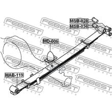 Отбойник Амортизатора | Зад Прав Лев | Mitsubishi L200 L200 Sportero Ka B0# 2005.05- [G.Exp Mmth] Febest арт. MD006