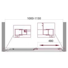 Душевая дверь в нишу BELBAGNO UNIQUE-BF UNIQUE-BF-1-120 135-C-Cr