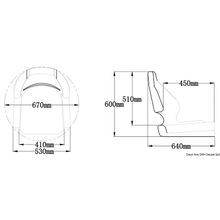 Osculati De Luxe ergonomic seat to be padded, 48.410.18