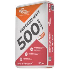 ЕВРОЦЕМЕНТ Экстра цемент М-500 Д0 (50кг)   EUROCEMENT портландцемент М500 Экстра ЦЕМ I 42,5 (50кг)