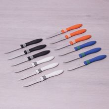 Набор ножей Kamille 12шт из нержавеющей стали с пластиковыми ручками