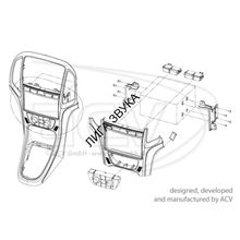 Переходная рамка для магнитолы Opel Astra J ACV 381230-23-1-3