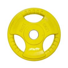 Диск обрезиненный StarFit BB-201 d-26 мм желтый 1,25 кг