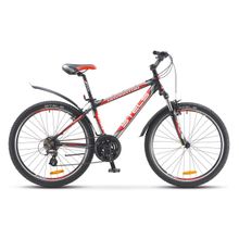 26" STELS Navigator-630V 2016 (21ск, алюм, Vbr, EF51 TX51 M310 HG20)(V010, рама 15,5", черный серебристый красный)