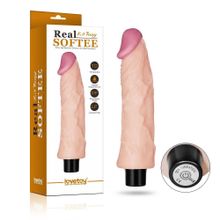 Крупный вибратор-реалистик Real Softee - 20,3 см.