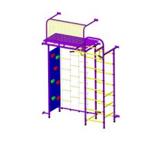 ДСК"Пионер 10Л" со скалодромом пурпурно жёлтый