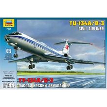 Подарочный набор: сборная модель пассажирского авиалайнера ТУ-134А В-3