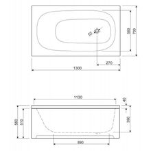 Передняя панель для акриловой ванны Cezares ECO-120-SCR 1200x580