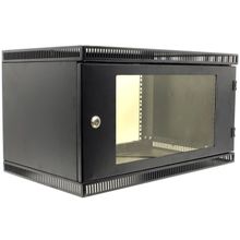 NT WALLBOX LIGHT 6-63 B Шкаф 19" настенный, чёрный 6U 600*350, дверь стекло-металл