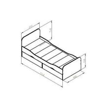 Формула мебели Дельта-19 Кровать подростковая 80х190
