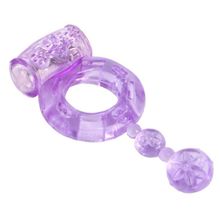 Фиолетовое эрекционное кольцо с вибратором Фиолетовый