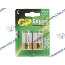 Батарейка GP "Super GP14A-2CR2" 1.5В C LR14 (2шт. уп.) (ret) [129963]