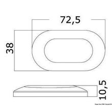 Osculati Oval, 6-led courtesy light white, 13.178.04