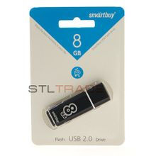 SB8GBGS-K, 8GB USB 2.0 Glossy series, Black, SmartBuy