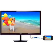 Монитор LCD PHILIPS 24" 244E5QHAD 00(01) Black-Cherry {IPS, LED, LCD, Wide, 1920x1080, 5 ms, 178° 178°, 250 cd m, 20M:1, +HDMI, +MHL, +MM}