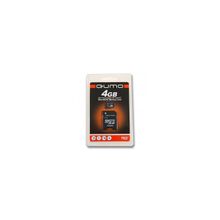 карта памяти TransFlash 4Gb MicroSDHC Class 6 Qumo, адаптер , Retail