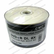 Диск CMC DVD-R 8,5GB 8X Dual Layer, Inkprint CMC Bulk (50)