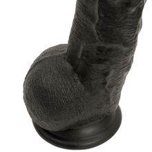 Черный длинный фаллоимитатор с мошонкой Dick Rambone Cock - 42,4 см. Черный