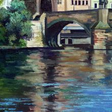 Картина на холсте маслом "Карлов мост, Прага"