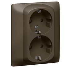 Legrand Розетка 2х2К+3 Legrand Galea Life 16A 250V с з со шторками автоматические клеммы темная бронза 771233 ID - 227453