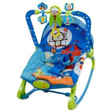 LA-DI-DA Шезлонг В ЦИРКЕ, 3 пол.спинки, дуга с игр. подушка, капор, 75х41х69 см, 3 шт.кор.