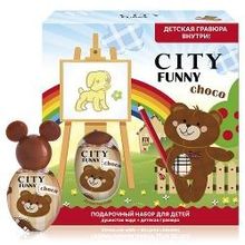 Подарочный набор для детей City Funny Choco душистая вода, 30 мл + детская гравюра
