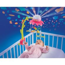 Smoby Мобиль муз. на кроватку Цветок, розовый 110112
