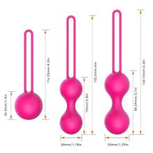 Набор из трех розовых вагинальных шариков Erokay Розовый