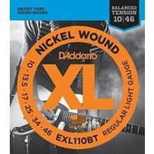 EXL110BT Nickel Wound Комплект струн для электрогитары, Regular Light, 10-46, DAddario