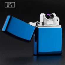 USB зажигалка электроимпульсная - синий глянец
