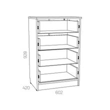 ПМ: Сильва Комод Оливия Лайт 4 ящ НМ 040.38