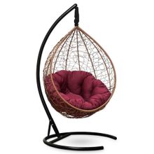 Кресло кокон подвесное SEVILLA VERDE горячий шоколад + каркас