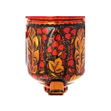 Самовар комбинированный (электрический угольный) 5 литров с художественной росписью "Хохлома рыжая", арт. 310545