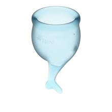  Набор голубых менструальных чаш Feel secure Menstrual Cup