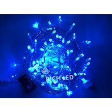 Rich LED RL-S10C-220V-T B Уличная светодиодная гирлянда Нить 10 м, синий, пост свечение, провод прозрачный