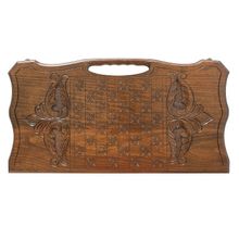 Нарды резные "Три богатыря", с ручкой, Haleyan (kh018)