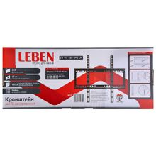 Кронштейн для ТВ 26"-55" фиксированный LEBEN, до 45 кг, металл