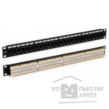 Hyperline PP3-19-24-8P8C-C6-SH-110D Патч-панель 19", 1U, 24 порта RJ-45 полн. экран., категория 6, Dual IDC, ROHS, цвет черный