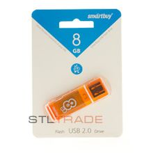 SB8GBGS-Or, 8GB USB 2.0 Glossy series, Orange, SmartBuy